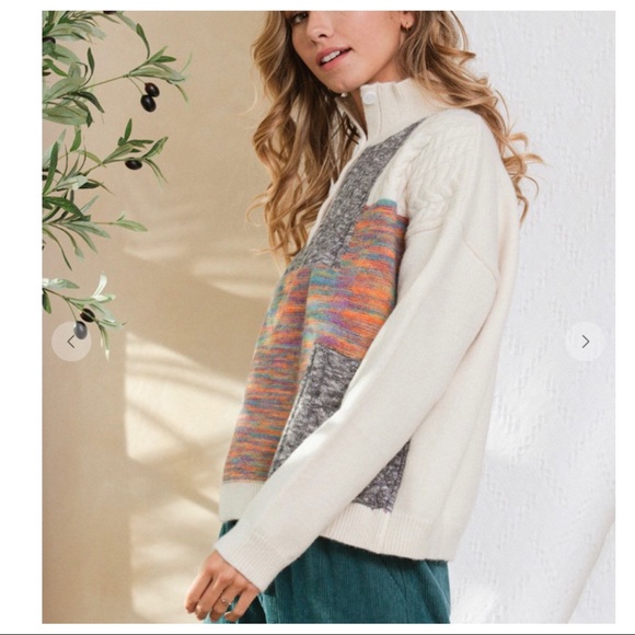 19 Fabulous Boho Button Trimmed Front Sweater - Picture 4 of 7